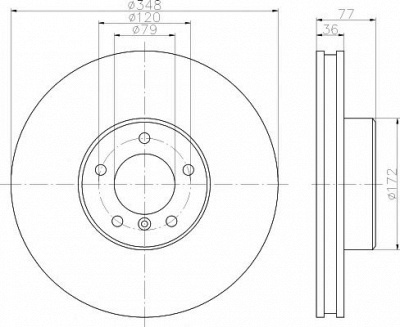 HELLA PAGID 8dd355119331 -  Тормозной диск